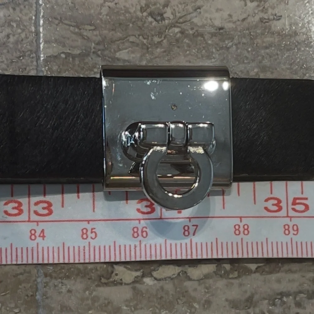 SALVATORE FERRAGAMO PONY HAIR ANIMAL PRINT BELT